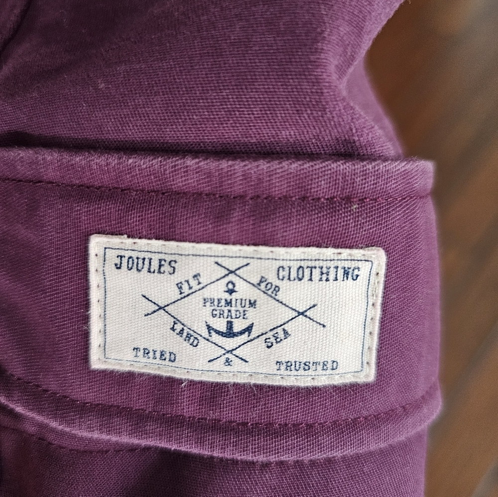 Joules Purple Utility Jacket with Hood and Full-Length Zipper - Picture 3 of 4